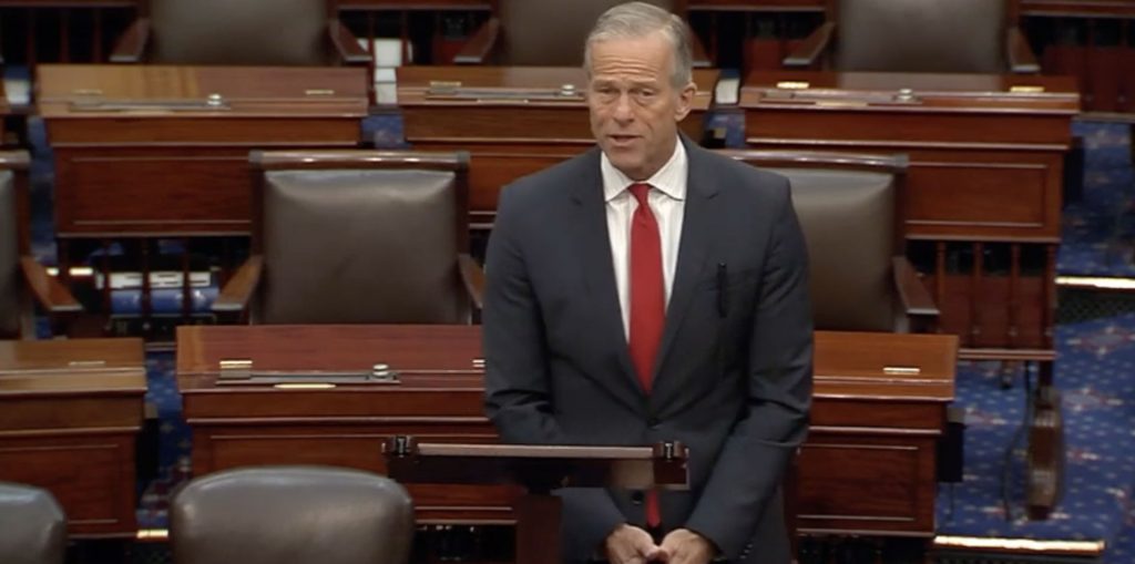 Senator Thune on the Senate floor today.