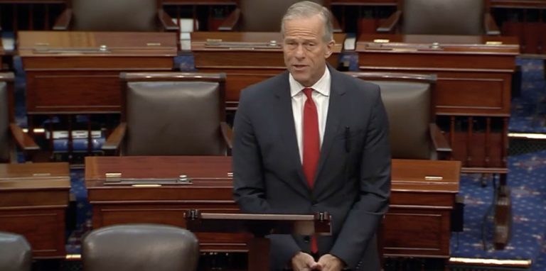 Senator Thune on the Senate floor today.