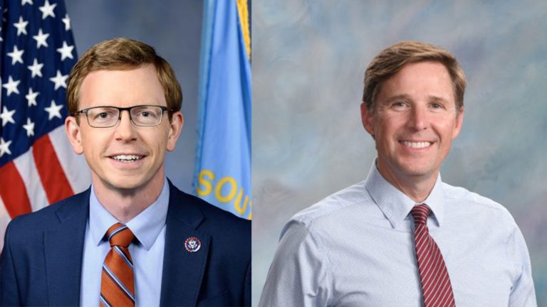 Representative Dusty Johnson and Scott Engmann.