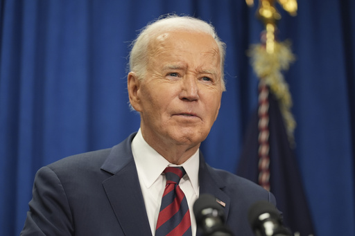 FILE - President Joe Biden speaks to the media in North Charleston, S.C., Jan. 19, 2025. (AP Photo/Stephanie Scarbrough, File)