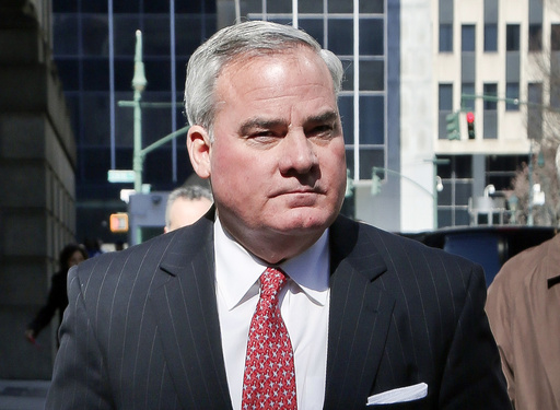 FILE - Former Connecticut Gov. John Rowland leaves federal appeals court in New York on March 16, 2016. (AP Photo/Bebeto Matthews, File)
