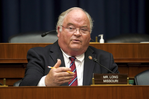 FILE - Rep. Billy Long, R-Mo., asks questions during a House Energy and Commerce Subcommittee on Health hearing May 14, 2020, on Capitol Hill in Washington. (Greg Nash/Pool via AP File)