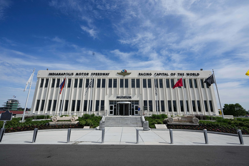 The Indianapolis Motor Speedway Museum is shown at the Indianapolis Motor Speedway in Indianapolis, Monday, May 19, 2025. (AP Photo/Michael Conroy)