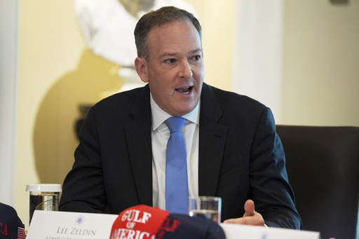 FILE - EPA Administrator Lee Zeldin speaks during a cabinet meeting at the White House, April 30, 2025, in Washington. (AP Photo/Evan Vucci, File)