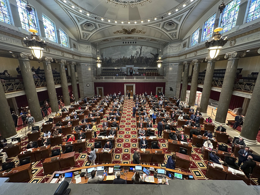 Missouri House members gather for a special session in Jefferson City, Mo, Wednesday, June. 11, 2025. (AP Photo/David A.Lieb)