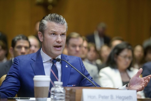 Secretary of Defense Pete Hegseth testifies during a Senate Committee on Appropriations subcommittee hearing to examine proposed budget estimates for fiscal year 2026 for the Department of Defense, on Capitol Hill, Wednesday, June 11, 2025, in Washington. (AP Photo/Rod Lamkey, Jr.)