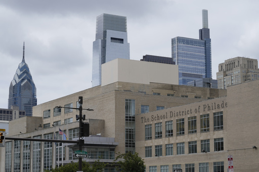 FILE - The School District of Philadelphia headquarters are shown in Philadelphia, July 23, 2024. (AP Photo/Matt Rourke, File)