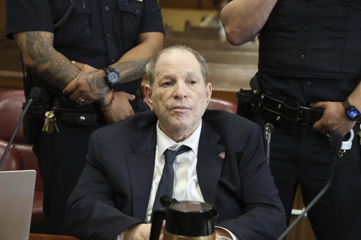 Harvey Weinstein appears in state court in Manhattan for his retrial on Friday, May 30, 2025 in New York. (Jefferson Siegel/The New York Times via AP, Pool)