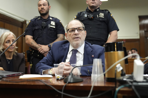 Harvey Weinstein appears for his retrial at a Manhattan court, Wednesday, May 21, 2025, in New York. (AP Photo/Pamela Smith, Pool)
