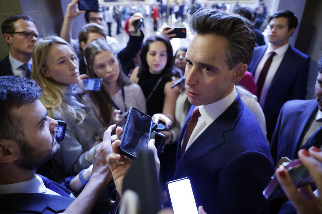 Sen. Josh Hawley, R-Mo., at the U.S. Capitol on November 20, 2024. (Photo by Chip Somodevilla/Getty Images)