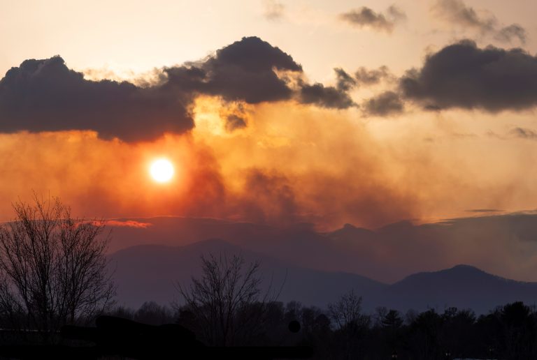 Smoke from a forest fire