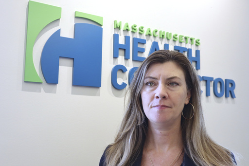 Massachusetts Health Connector Executive Director Audrey Morse Gasteier poses for a portrait in the state health insurance marketplace's office Tuesday, July 2, 2025, in Boston. (AP Photo /Leah Willingham)