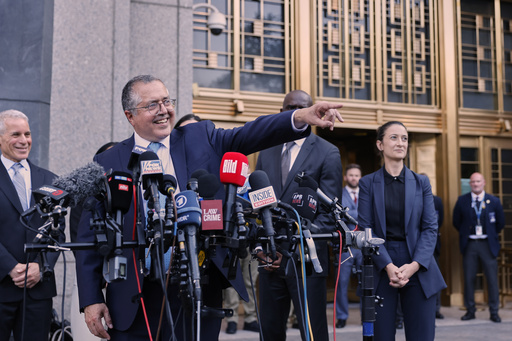 Defense attorney Marc Agnifilo speaks outside Manhattan federal court after Sean "Diddy" Combs was denied bail after being convicted of prostitution-related offenses but acquitted of sex trafficking and racketeering charges, Wednesday, July 2, 2025, in New York. (AP Photo/Stefan Jeremiah)