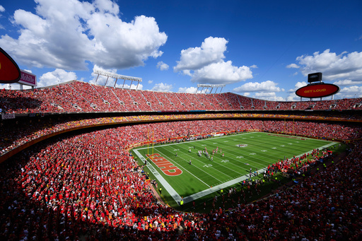 FILE - Fan fill Arrowhead Stadium during the first half of an NFL football game between the Kansas City Chiefs and the Cincinnati Bengals, Sunday, Sept. 15, 2024 in Kansas City, Mo. (AP Photo/Reed Hoffmann, File)