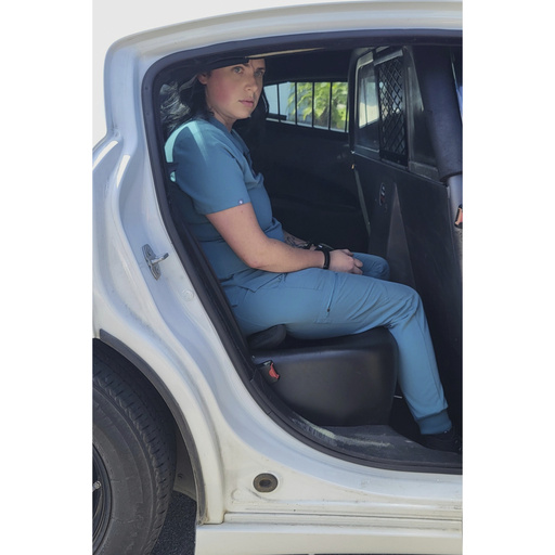 This photo provided by Flagler County Sheriff's Office in Florida shows Autumn Bardisa being taken into custody Tuesday, Aug. 5, in Palm Coast, Fla. (Flagler County Sheriff's Office via AP)