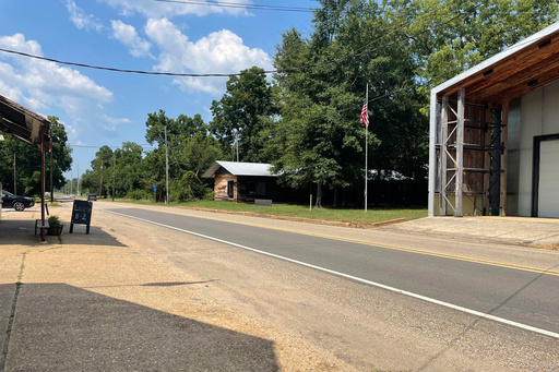Route 61 runs through Newbern, Ala., population 133 people, on July 27, 2023. (AP Photo/Kim Chandler)