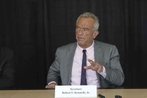 U.S. Health Secretary Robert F. Kennedy Jr. attends a news conference, Tuesday, Aug. 5, 2025, in Anchorage, Alaska. (AP Photo/Mark Thiessen)