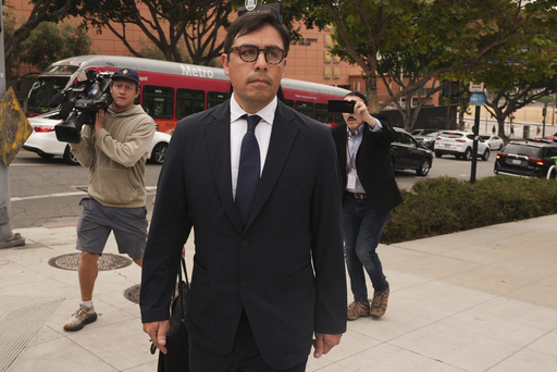 Dr. Salvador Plasencia leaves federal court on Wednesday, July 23, 2025 in Los Angeles, after pleading guilty to giving ketamine to Matthew Perry, leading up to the actor's 2023 overdose death. (AP Photo/Damian Dovarganes)