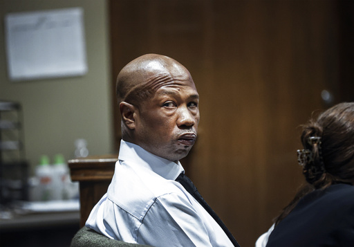 Defendant Hernandez Govan, accused of orchestrating the killing of rapper Young Dolph, appears in court during his trial in Memphis, Tenn., on Monday, Aug. 18, 2025. (Mark Weber/Daily Memphian via AP, Pool)