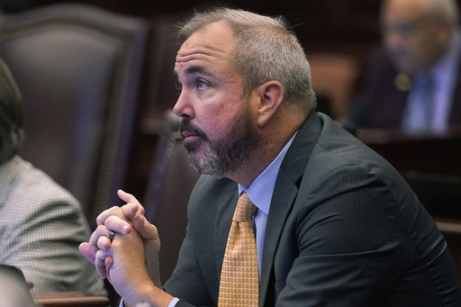 FILE - Florida Sen. Joe Gruters watches during a legislative session April 30, 2021, at the Capitol in Tallahassee, Fla. (AP Photo/Wilfredo Lee, File)
