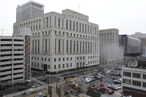 FILE - The Theodore Levin United States Courthouse is photographed in Detroit on July 11, 2011. (AP Photo/Carlos Osorio, File)