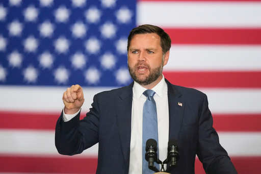 Vice President JD Vance speaks during a visit to ALTA Refrigeration Inc., Thursday, Aug. 21, 2025, in Peachtree City, Ga. (AP Photo/Brynn Anderson)