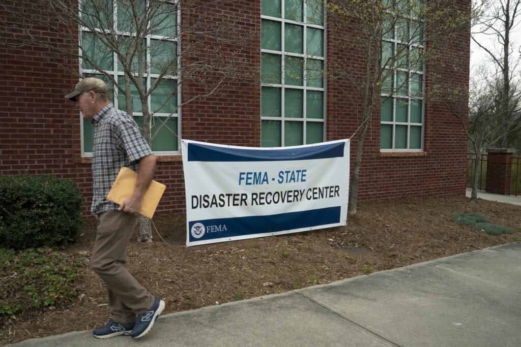 The FEMA Disaster Recovery Center at Weaverville Town Hall on March 29, 2025 in Weaverville, North Carolina. (Photo by Allison Joyce/Getty Images)