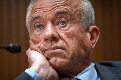 Secretary of Health and Human Services Robert F. Kennedy Jr., appears before the Senate Finance Committee, on Capitol Hill in Washington, Thursday, Sept. 4, 2025. (AP Photo/Mark Schiefelbein)