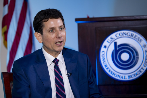 Phillip Swagel, director of the Congressional Budget Office, speaks during an interview with The Associated Press, Wednesday, Sept. 17, 2025, in Washington. (AP Photo/Alex Brandon)