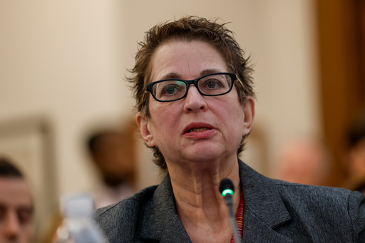 Mia Alderman testifies about the murder of her granddaughter Mary Santina Collins during at the House Judiciary Subcommittee on Oversight hearing on violent crime in Charlotte, N.C., Monday, Sept. 29, 2025. (AP Photo/Nell Redmond)