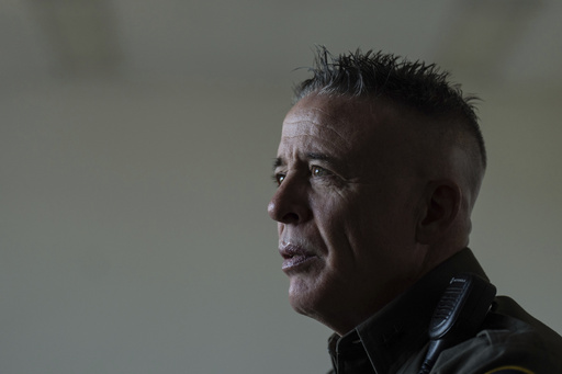 Gregory Bovino, chief patrol agent of the U.S. Border Patrol's El Centro Sector, speaks during an interview with The Associated Press in Los Angeles, Monday, Aug. 25, 2025. (AP Photo/Jae C. Hong)