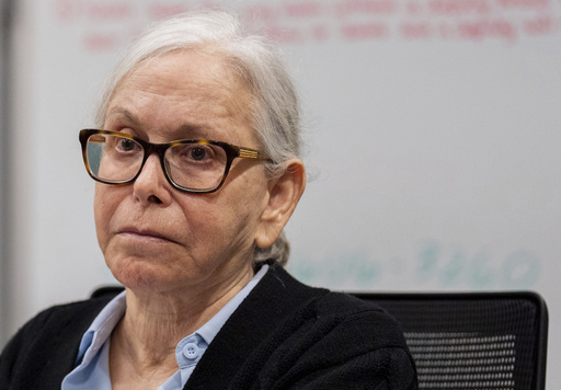 FILE - Donna Adelson, who is charged in the 2014 murder-for-hire of Florida State University law professor Dan Markel, listens to potential jurors answer questions during the first day of jury selection Aug. 19, 2025 in Tallahassee, Fla. (Alicia Devine/Tallahassee Democrat via AP, Pool, File)