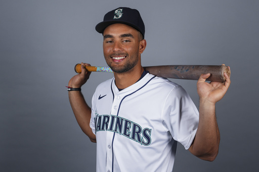 FILE - This is a 2025 photo of catcher Harry Ford of the Seattle Mariners baseball team. (AP Photo/Lindsey Wasson, File)