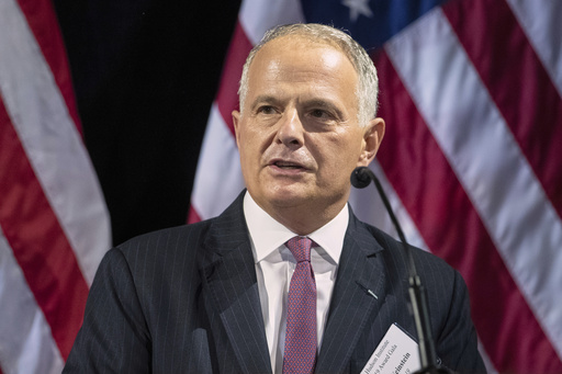FILE - Hudson Institute President & CEO Ken Weinstein speaks during the Herman Kahn Award Gala, Oct. 30, 2019, in New York. (AP Photo/Mary Altaffer, File)