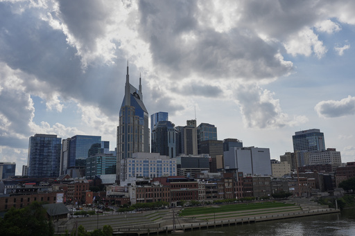FILE - The Nashville, Tenn. skyline is seen July 15, 2025. (AP Photo/George Walker IV, file)