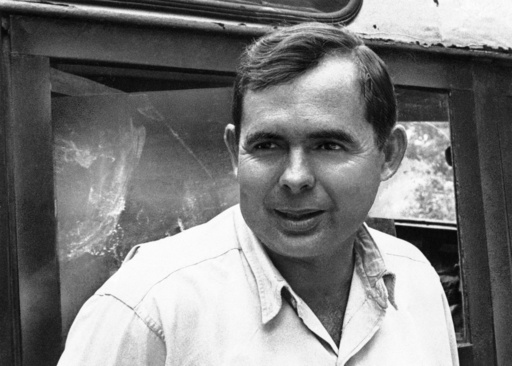 FILE - Patrick Hemingway, son of famed author Ernest Hemingway, stands for a photo in Tanzania on Feb. 28, 1969. (AP Photo/Nair, File)