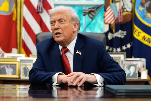 President Donald Trump speaks after signing an executive order regarding TikTok in the Oval Office at the White House, Thursday, Sept. 25, 2025, in Washington. (AP Photo/Alex Brandon)