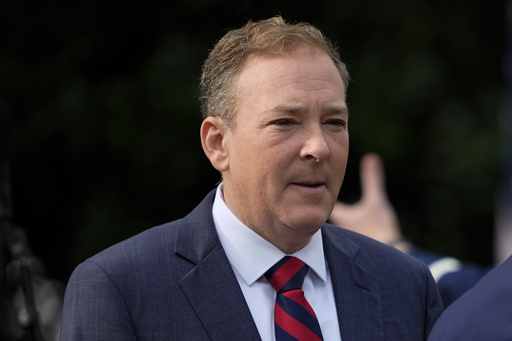 Environmental Protection Agency Administrator Lee Zeldin arrives for a ceremony in the Pentagon courtyard to commemorate the 24th anniversary of the 9/11 attacks, Thursday, Sept. 11, 2025, in Washington. (AP Photo/Julia Demaree Nikhinson)