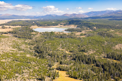 This photo released by the Nation Park Service shows Turbid Lake on a sunny on Sept. 21, 2024, in Yellowstone National Park, Wyo. (Jacob W. Frank/National Park Service via AP)
