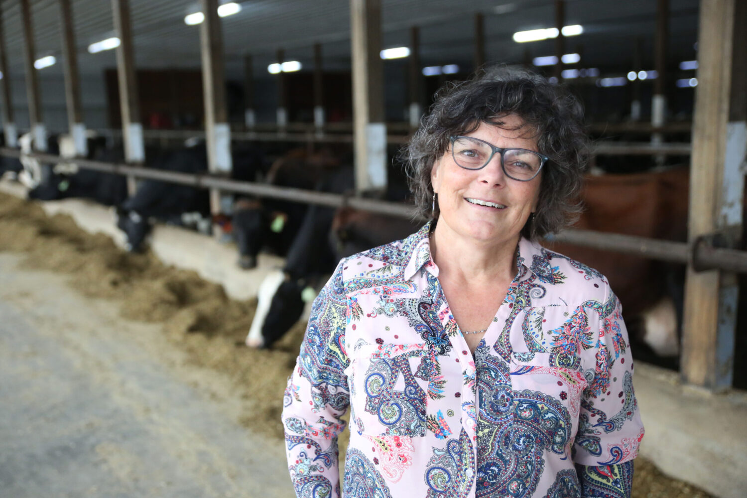 Co-owner Dorothy Elliott is pictured at Drumgoon Dairy near Lake Norden, South Dakota, on Sept. 17, 2025. (Photo by Makenzie Huber/South Dakota Searchlight)