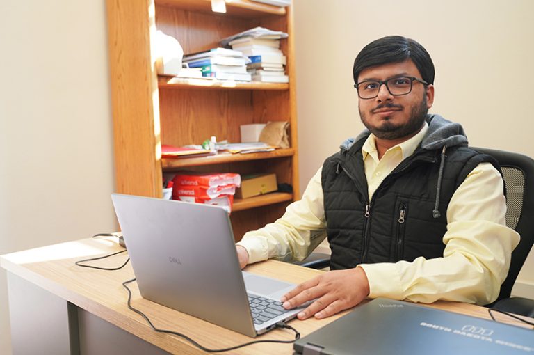 Cutline 1: Nirmalya Thakur, Ph.D., assistant professor in the Department of Electrical Engineering and Computer Science at South Dakota Mines, has developed the first emotion-driven navigation system for AI agents. His project, Emotional Detours, enables AI agents to recover from setbacks and continue efficiently toward their goals, mirroring how people overcome challenges in daily life.