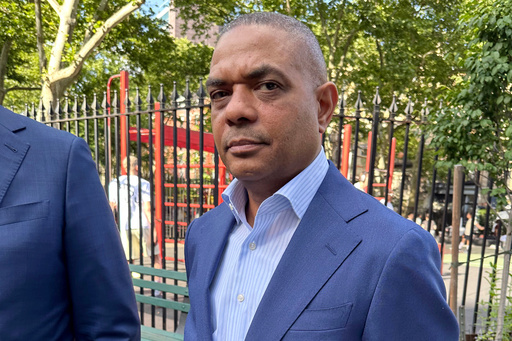 FILE - New Jersey businessman Jose Uribe leaves Federal Court, in New York, June 10, 2024. (AP Photo/Larry Newmeister, file)
