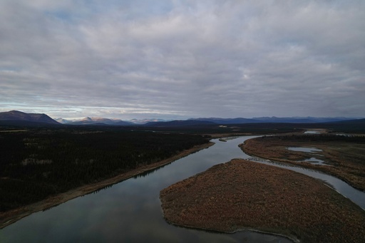 The Gates of the Arctic National Park and Preserve, where the Ambler Road project would pass through, is visible from Ambler, Alaska, Sunday, Sept. 28, 2025. (AP Photo/Annika Hammerschlag)