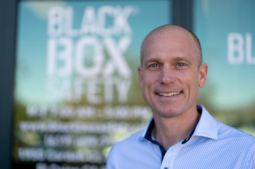 FILE - Veteran and business owner Jackson Dalton poses for a portrait at the Black Box Safety offices on Thursday, Nov. 7, 2024, in El Cajon, Calif. (AP Photo/Gregory Bull, File)