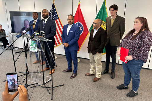 Shelby County Mayor Lee Harris speaks at a news conference on Tuesday, Nov. 18, 2025, in Memphis, Tenn. (AP Photo/Adrian Sainz)