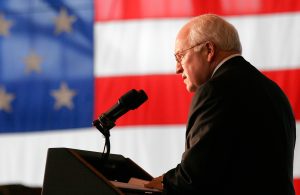 Vice President Dick Cheney delivers his speech to troops at Fairchild Air Force base on Monday, April 17, 2006 in Spokane, Wash. (AP Photo/Dustin Snipes, file)