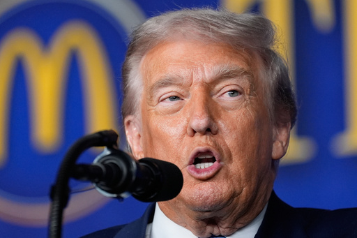 President Donald Trump speaks at the McDonald's Impact Summit, Monday, Nov. 17, 2025, in Washington. (AP Photo/Alex Brandon)